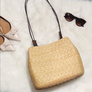 Wicker straw vintage handbag pocketbook summer